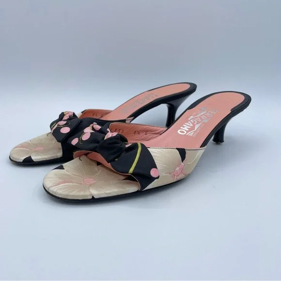 Salvatore Ferragamo Shoes 8 1/2 Black/Pink - Picture 7 of 16